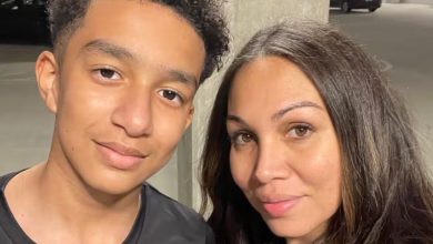 ميغان غارسيا وابنها سويل سيتزر