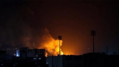 من القصف الذي استهدف صنعاء