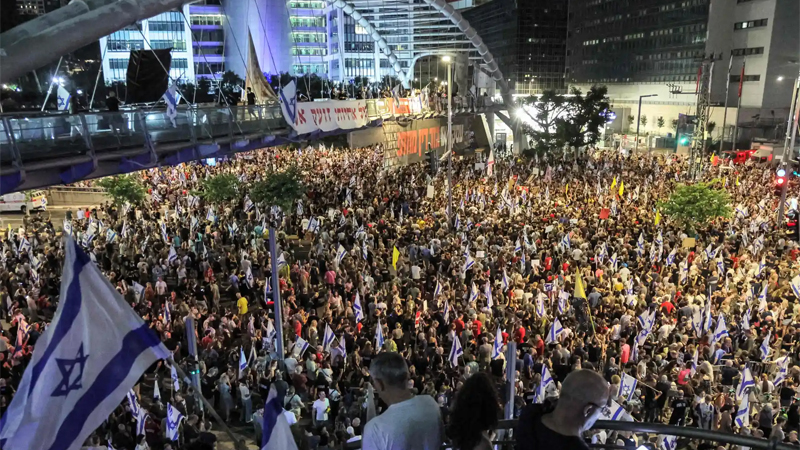 تظاهرات حاشدة في تل أبيب
