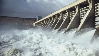 السد العالي في محافظة أسوان جنوب مصر