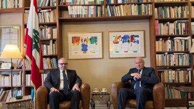 الأمين العام للجامعة العربية أحمد أبو الغيط يلتقي رئيس الحكومة اللبنانية نواف سلام