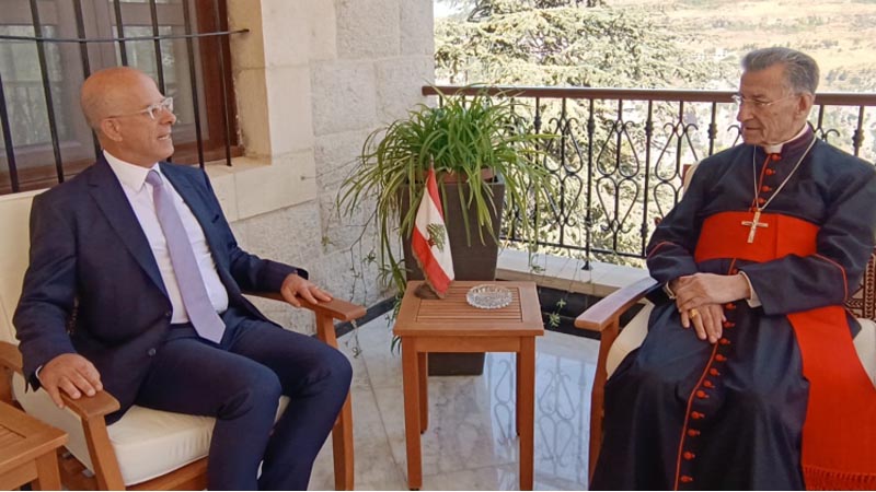 الراعي يستقبل الوزير فادي مكي في الديمان