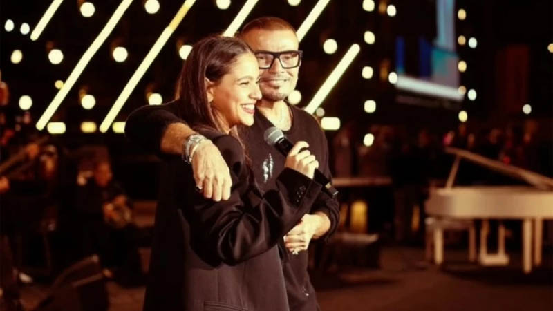 عمرو دياب وابنته جنا