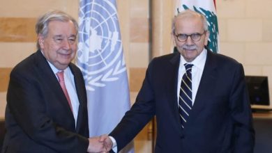رئيس الحكومة نواف سلام مع الأمين العام للامم المتحدة