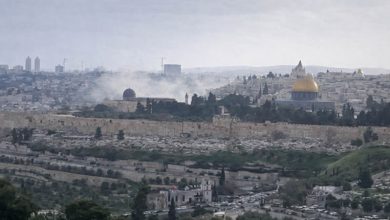 صاروخ قرب المسجد الأقصى