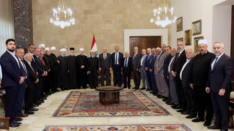 الرئيس جوزاف عون، مع وفد من حاصبيا والعرقوب