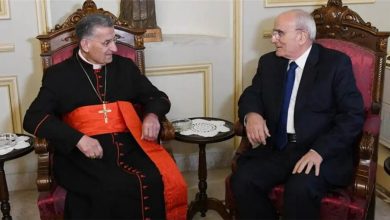 مار بشارة بطرس الراعي ووزير الدفاع اللواء ميشال منسى